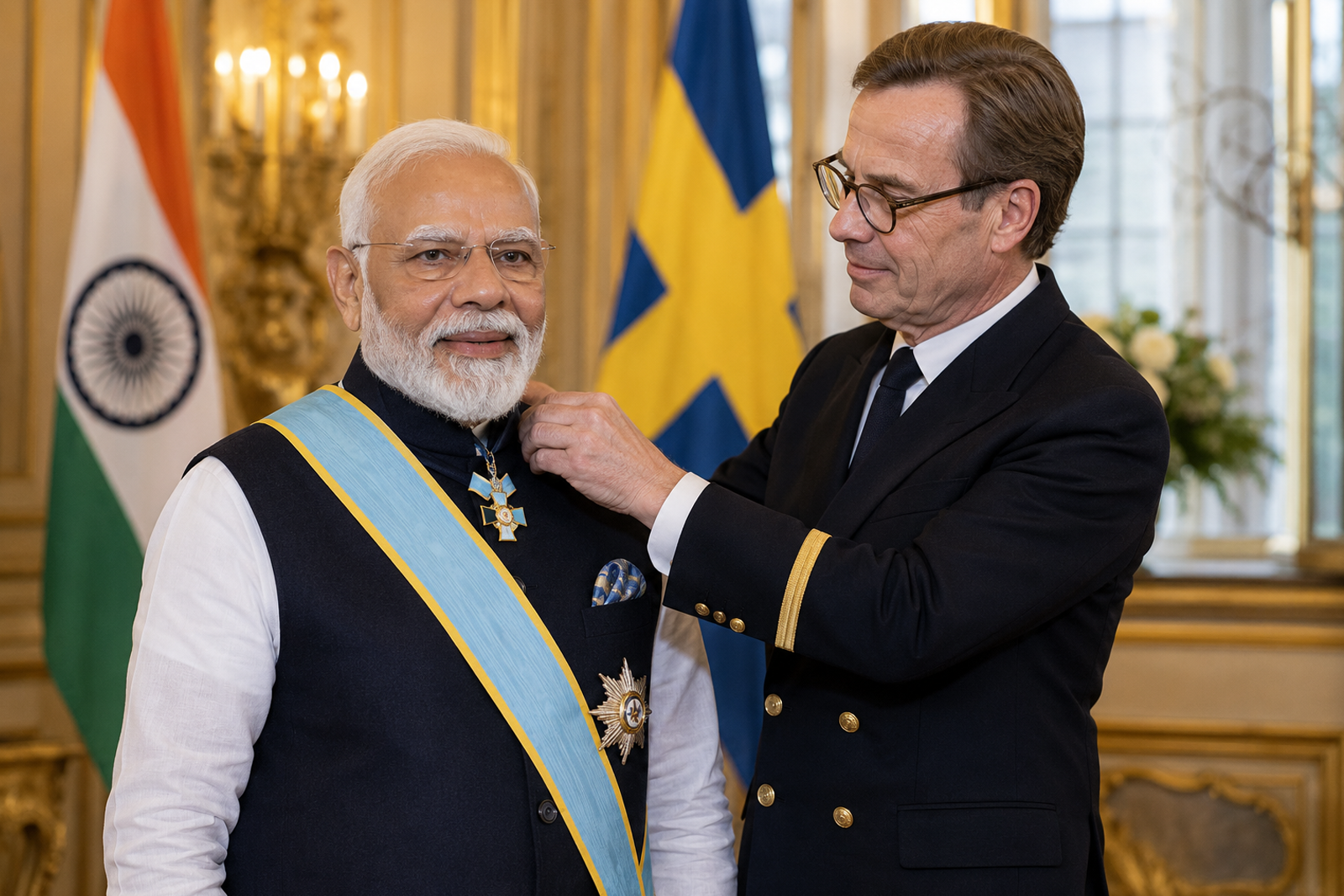 PM Narendra Modi Conferred Sweden’s Prestigious Order of the Polar Star, Marks 31st Global Honour Milestone